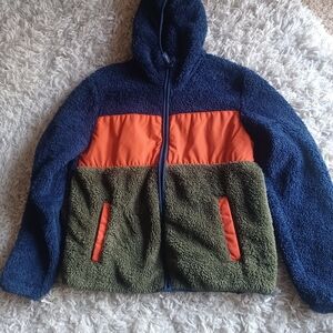 Eddie Bauer Kids Navy, Orange, and Olive Puffer Jacket